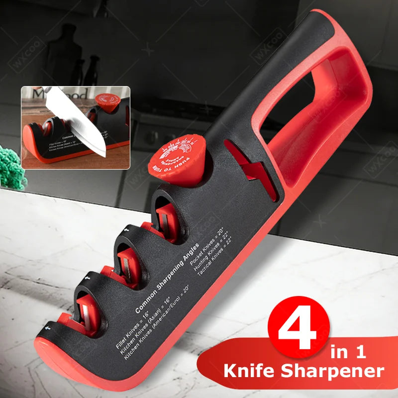 4-Stage Handheld Kitchen Knife & Scissors Sharpener