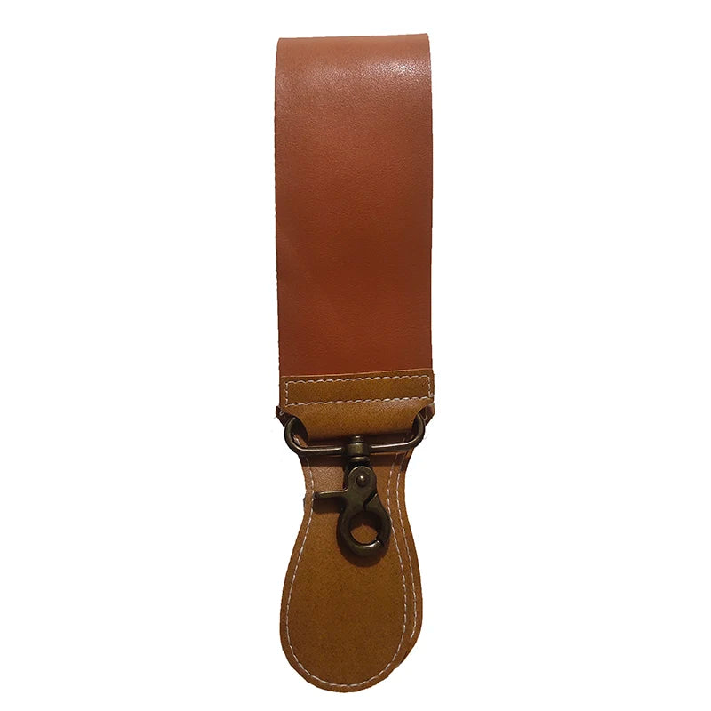 Pro Portable Barber Double Layer Genuine Leather Shaving Strop Straight Razor Sharpener Strap Belt Necessary Shaving Strap Tool