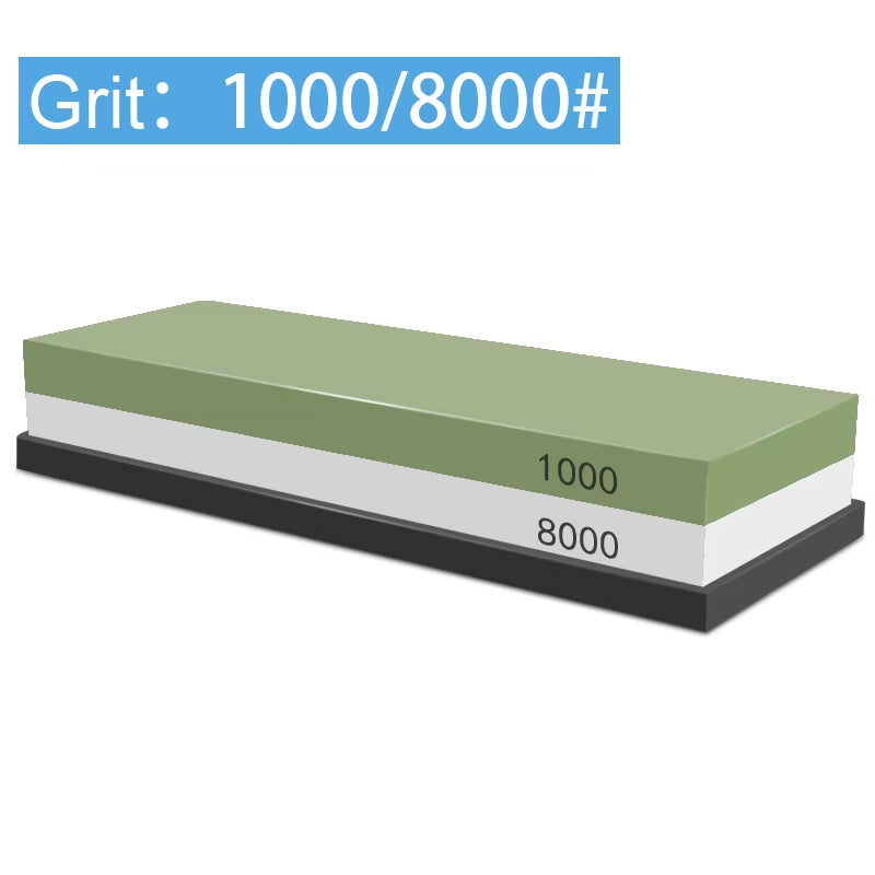 400/1000/8000# Double-Sided Whetstone Kitchen Sharpener System Retractable Adjustable Sharpening Stone Bracket Angle Guide Set