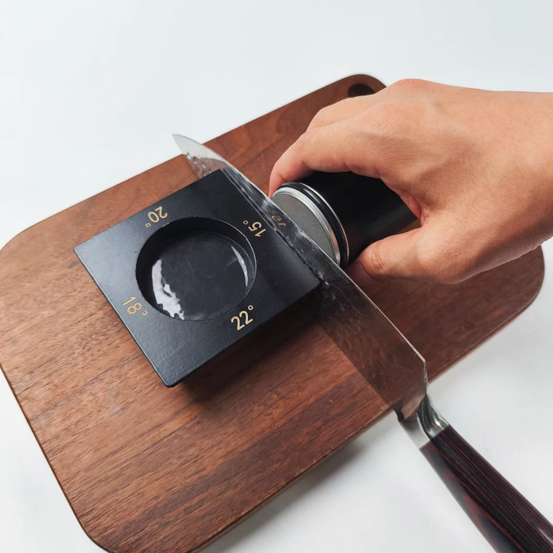 2025 Upgraded Angle Sharpener Four Angles 15/18/20/22° Fixed Angle Roller Sharpener Agate Sharpening Stone Set Diamond Whetstone