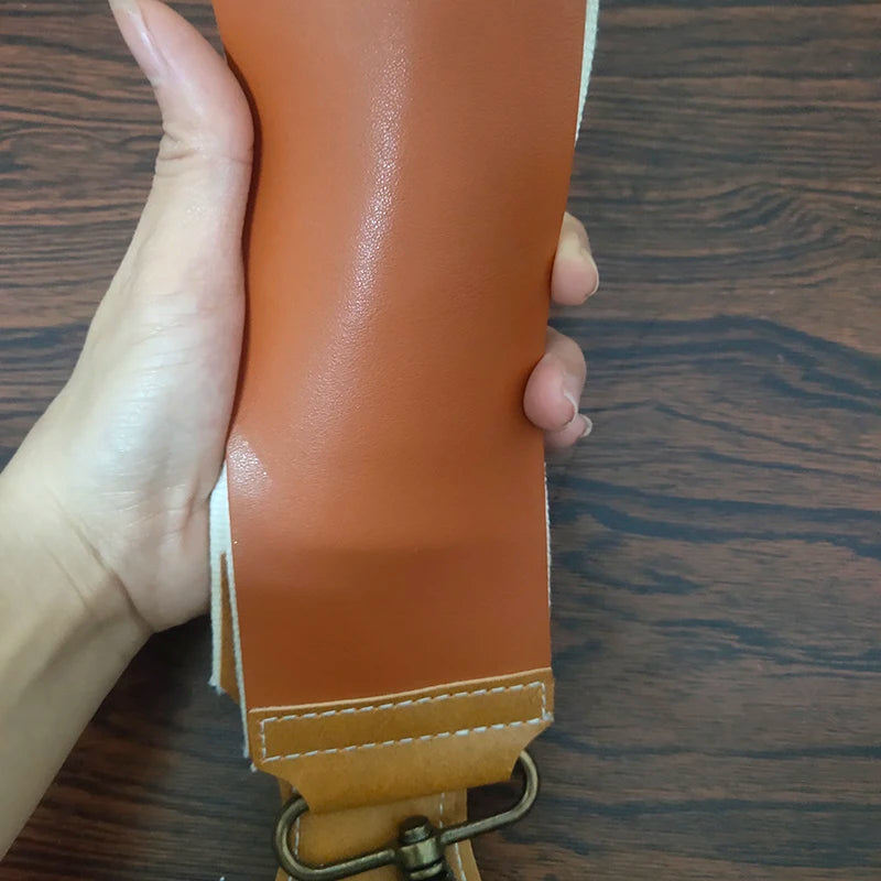 Pro Portable Barber Double Layer Genuine Leather Shaving Strop Straight Razor Sharpener Strap Belt Necessary Shaving Strap Tool