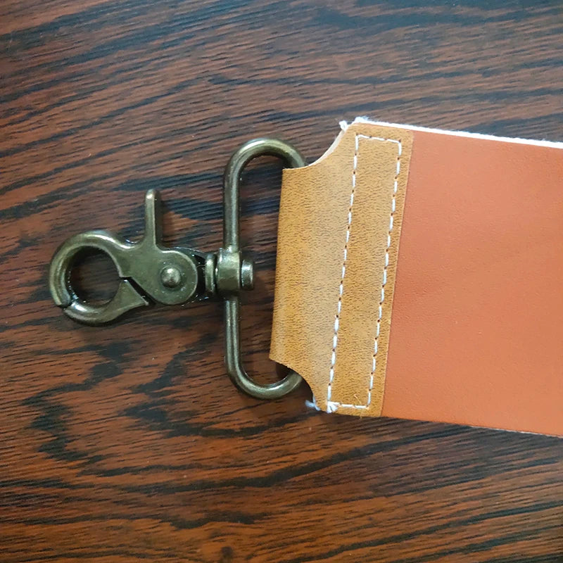 Pro Portable Barber Double Layer Genuine Leather Shaving Strop Straight Razor Sharpener Strap Belt Necessary Shaving Strap Tool