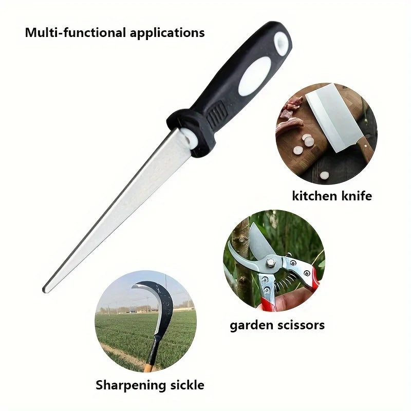 Professional Diamond Metal Double-Sided Sharpener for Scissors and Gardening Tools