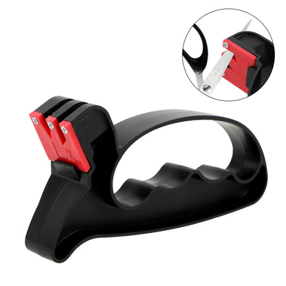 Knife Sharpener Handheld Scissor Blade Sharpening Convenient Kitchen Tools Grindstone 2 In 1