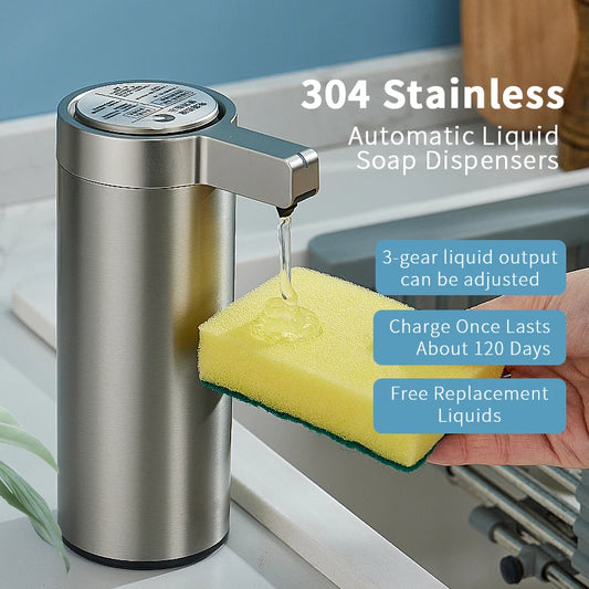 Automatic Sensor Soap Dispenser - Eco-Friendly Stainless Steel Body Wash & Hand Sanitizer Machine
