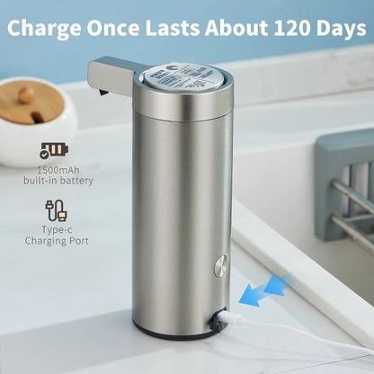 Automatic Sensor Soap Dispenser - Eco-Friendly Stainless Steel Body Wash & Hand Sanitizer Machine
