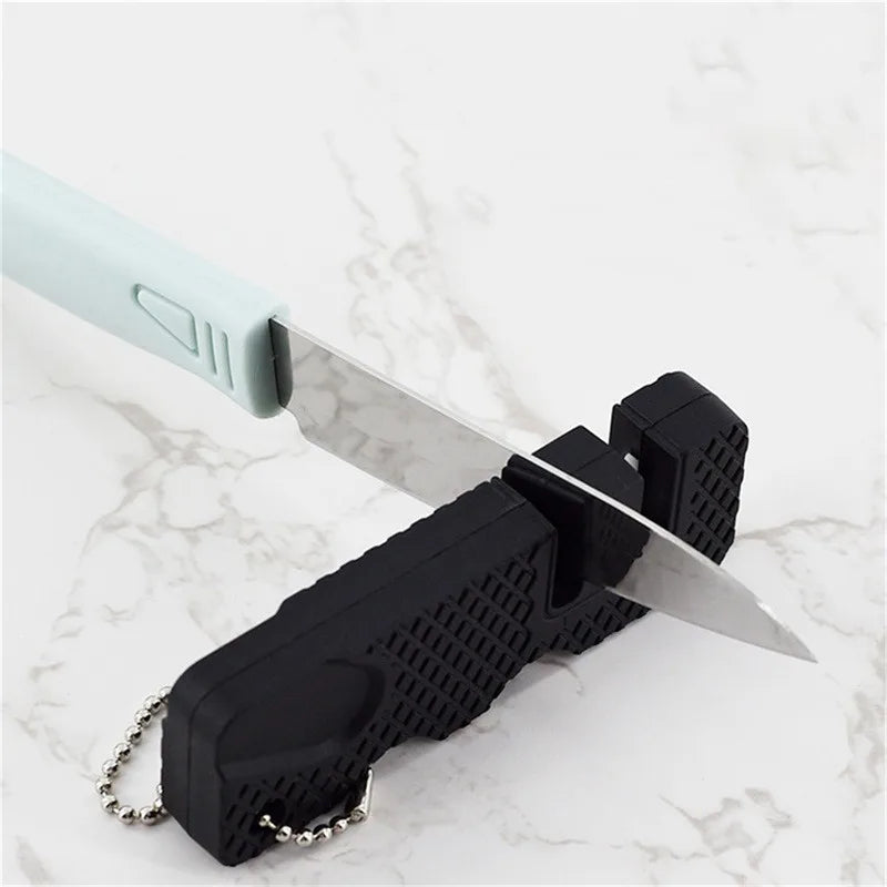 Mini Keychain Knife Sharpener With Ceramic And Carbide
