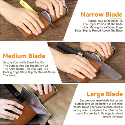 Rolling Knife Sharpener Kit With Diamond Sharpening Wheel