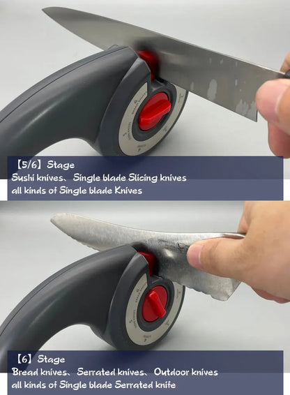 TAIDEA Knife Sharpener 6 in 1Professional Kitchen Scissors Sharpening Tool Whetstone Diamond Adjust Angle Grinding kitchen tools