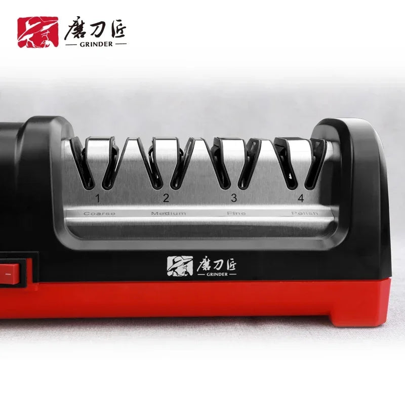 Electric Knife Sharpener with Dual Grit Grinding Wheels
