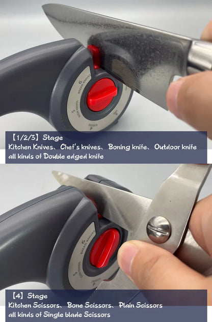 TAIDEA Knife Sharpener 6 in 1Professional Kitchen Scissors Sharpening Tool Whetstone Diamond Adjust Angle Grinding kitchen tools