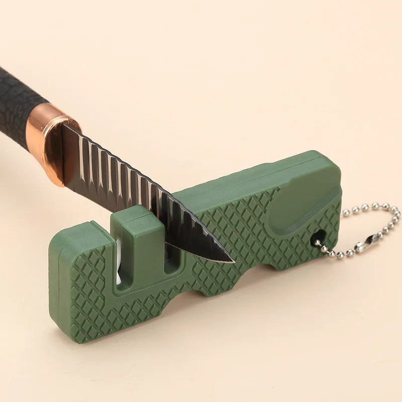 Mini Keychain Knife Sharpener With Ceramic And Carbide
