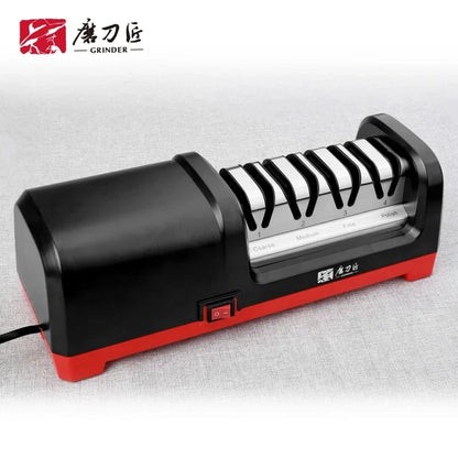Electric Knife Sharpener with Dual Grit Grinding Wheels